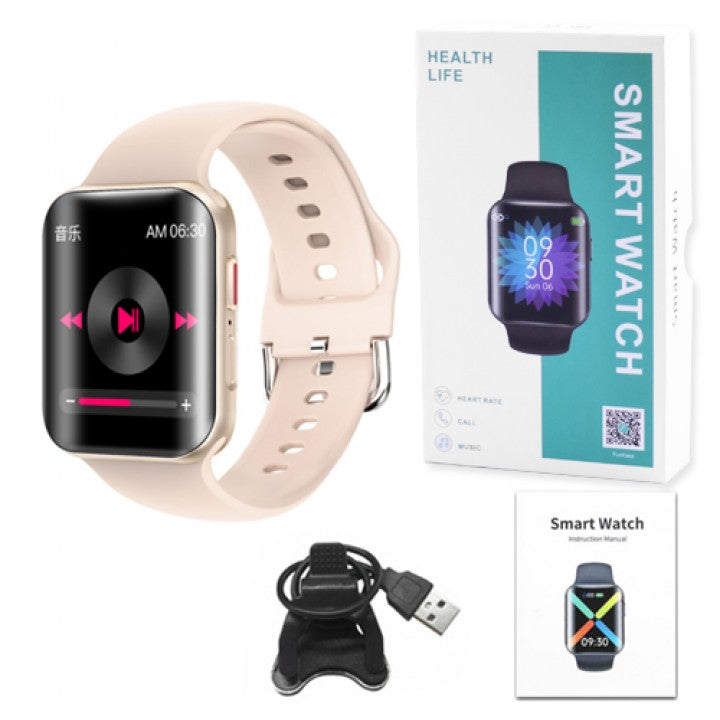 Ceas Smartwatch Pro Detail idealStore, Ecran Curbat 1.54 inch, Rezistent la Apa, Compatibil iOS si Android, Apel Vocal, Ritm Cardiac Complet, Monitorizarea Somnului, Sport, Auriu