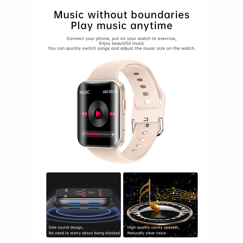 Ceas Smartwatch Pro Detail idealStore, Ecran Curbat 1.54 inch, Rezistent la Apa, Compatibil iOS si Android, Apel Vocal, Ritm Cardiac Complet, Monitorizarea Somnului, Sport, Auriu