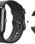 Ceas SmartWatch si Bratara Fitness IdealSTORE Tiger 70, Bratari de silicon si metal, Display de 1.45 inci, Design placut potrivit oricaror ocazii, Numeroase functii ce masoara pulsul si perioadele de sedentarism dar si timpul petrecut activ, Negru
