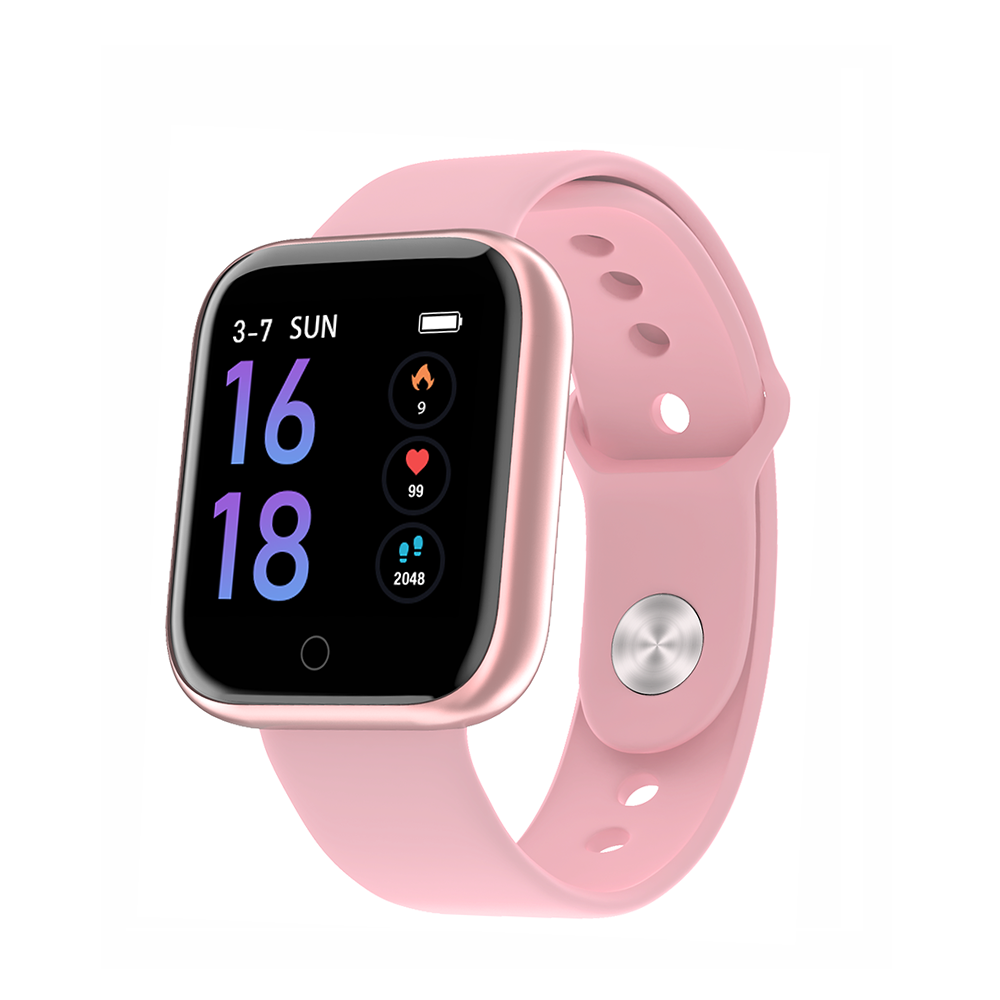 Ceas SmartWatch si Bratara Fitness CRISTAL TIME 80 Fashion, Display IPS color TFT de 1.3 inch, Masurarea ritmului cardiac, Monitorizarea somnului, Muzica si Fotografii, Apeluri si memento-ul de mesaje, Design unic alaturi de bratara silicon roz
