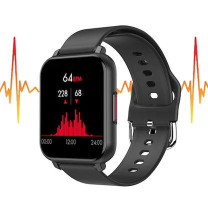 Ceas Smartwatch idealSTORE Trend 82, Display TFT de 1.55 inch cu margini curbate, Monitorizeaza ritmul cardiac, Tensiunea arteriala, Oxigenul din sange, Somnul, Caloriile arse, Negru