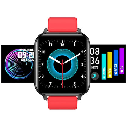 Ceas Smartwatch idealSTORE Trend 82, Display TFT de 1.55 inch cu margini curbate, Monitorizeaza ritmul cardiac, Tensiunea arteriala, Oxigenul din sange, Somnul, Caloriile arse, Rosu