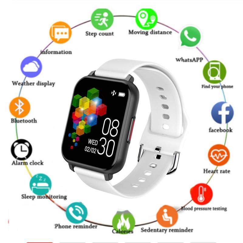 Ceas Smartwatch idealSTORE Trend 82, Display TFT de 1.55 inch cu margini curbate, Monitorizeaza ritmul cardiac, Tensiunea arteriala, Oxigenul din sange, Somnul, Caloriile arse, Alb
