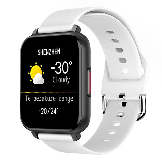 Ceas Smartwatch idealSTORE Trend 82, Display TFT de 1.55 inch cu margini curbate, Monitorizeaza ritmul cardiac, Tensiunea arteriala, Oxigenul din sange, Somnul, Caloriile arse, Alb