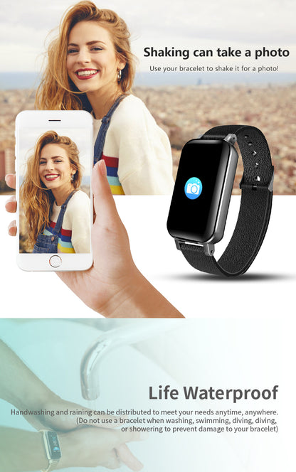 Bratara Fitness 2in1 Smart Time 89 cu Casti Bluetooth, Versiune Bluetooth 5.0, Monitorizare Ritm Cardiac, Tensiometru, Pedometru, Calorii, Distanta Parcursa, Monitorizare Somn, Sedentarism, Bratara Silicon Neagra, Culoare Negru