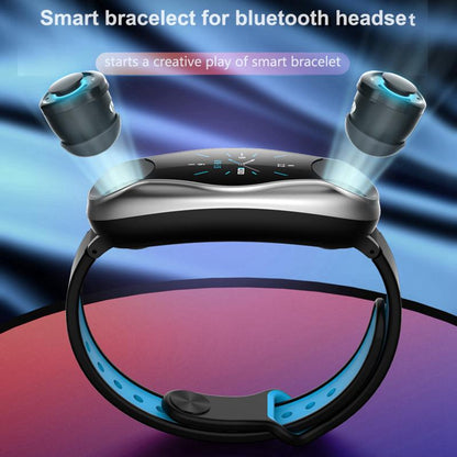 Bratara Fitness Inteligenta idealStore GoFitness, cu Casti Bluetooth, Pedometru, Monitorizare ritm cardiac, Tensiune Arteriala, Calorii, Pasi, Monitor de somn, Raspuns la apel, Incarcare Wireless, IP67