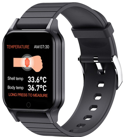 Ceas SmartWatch idealStore NEW SmarT 96, Monitorizare a Sanatatii - Masurare Ritm Cardiac, Tensiune, Memento, Masurare Temperatura Corporala, Monitorizare Oxigen, Modul Multi-Sport, IP67, Negru