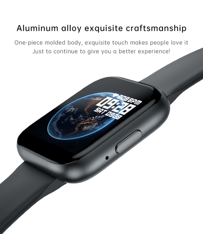 Ceas Smartwatch TimeS Collection IdealStore, Ecran Tactil 1.55 inch, Preluare Apeluri Bluetooth, Notificari Mesaje si Retele Sociale, Monitorizare Somn, Tensiune arteriala, Multi-Sport, Android-IOS, Black Edition, Include 2 bratari