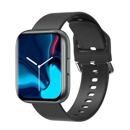 Ceas Smartwatch TimeS Collection IdealStore, Ecran Tactil 1.55 inch, Preluare Apeluri Bluetooth, Notificari Mesaje si Retele Sociale, Monitorizare Somn, Tensiune arteriala, Multi-Sport, Android-IOS, Black Edition, Include 2 bratari