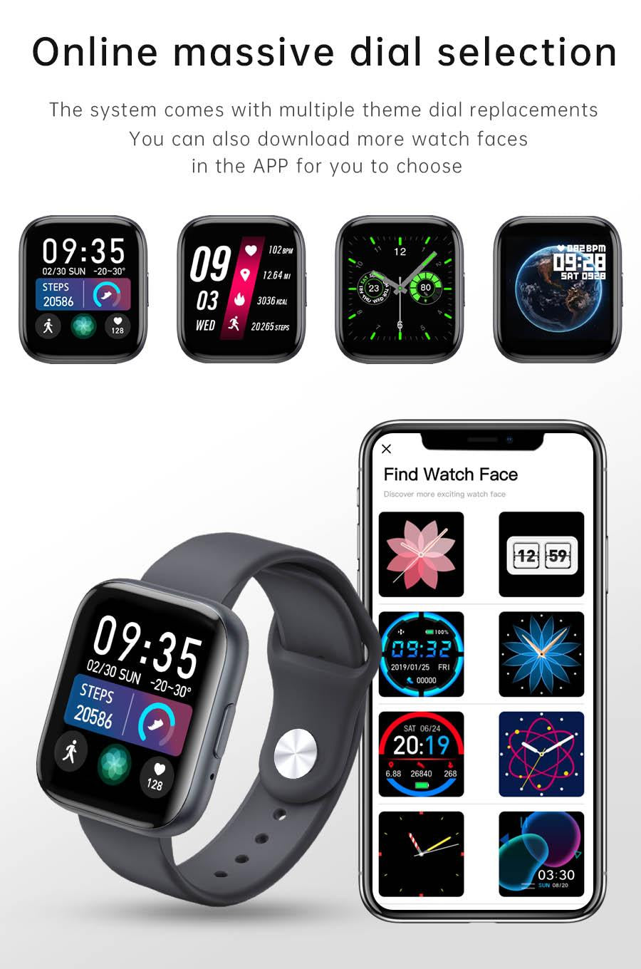 Ceas SmartWatch T99 NewGeneration idealStore, Black, 2 Bratari, Display 1.55 inch HD, Cadran Personalizat, Waterproof, Bluetooth Call, Sedentary Reminder, Notificari whatsapp, facebook, Monitorizare Stare de Sanatate, Oximetru, Pedometru