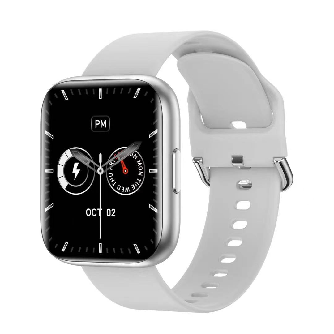 Ceas Smartwatch TimeS Collection IdealStore, Ecran Tactil 1.55 inch, Preluare Apeluri Bluetooth, Notificari Mesaje si Retele Sociale, Monitorizare Somn, Tensiune arteriala, Multi-Sport, Android-IOS, Silver Edition, Include 2 bratari