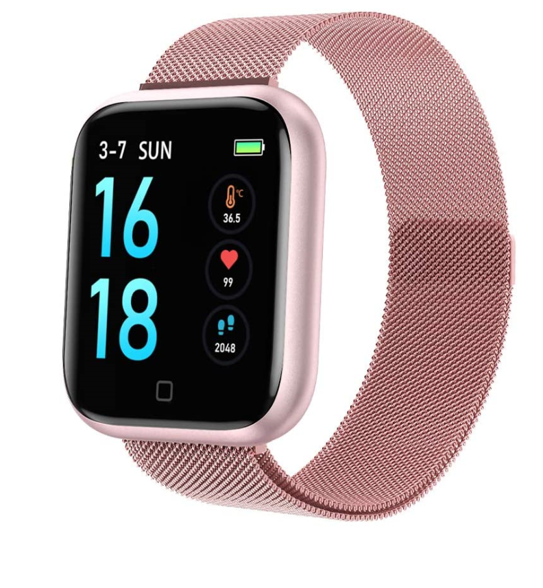 Ceas SmartWatch T99 NewGeneration idealStore, Pink, 2 Bratari, Display 1.55 inch HD, Cadran Personalizat, Waterproof, Bluetooth Call Smart, Sedentary Reminder, Smart Momento, Monitorizare Stare de Sanatate, Oximetru, Pedometru