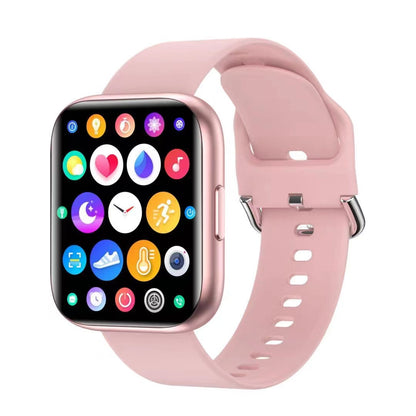 Ceas Smartwatch TimeS Collection IdealStore, Ecran Tactil 1.55 inch, Preluare Apeluri Bluetooth, Notificari Mesaje si Retele Sociale, Monitorizare Somn, Tensiune arteriala, Multi-Sport, Android-IOS, Pink Edition, Include 2 bratari