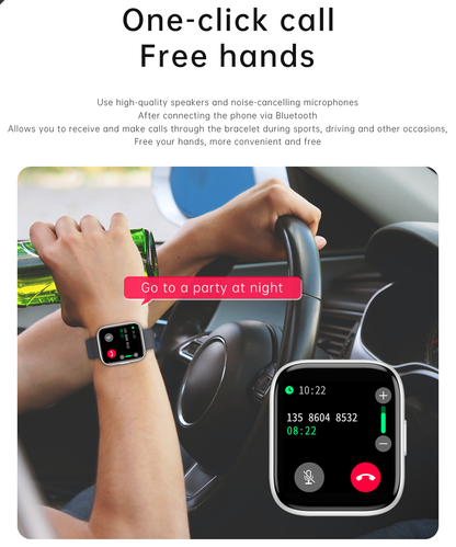 Ceas Smartwatch TimeS Collection IdealStore, Ecran Tactil 1.55 inch, Preluare Apeluri Bluetooth, Notificari Mesaje si Retele Sociale, Monitorizare Somn, Tensiune arteriala, Multi-Sport, Android-IOS, Pink Edition, Include 2 bratari