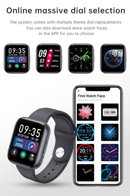 Ceas SmartWatch T99 NewGeneration idealStore, Silver, 2 Bratari, Display 1.55 inch HD, Cadran Personalizat, Waterproof, Bluetooth Call, Sedentary Reminder, Notificari whatsapp, facebook, Monitorizare Stare de Sanatate, Oximetru, Pedometru