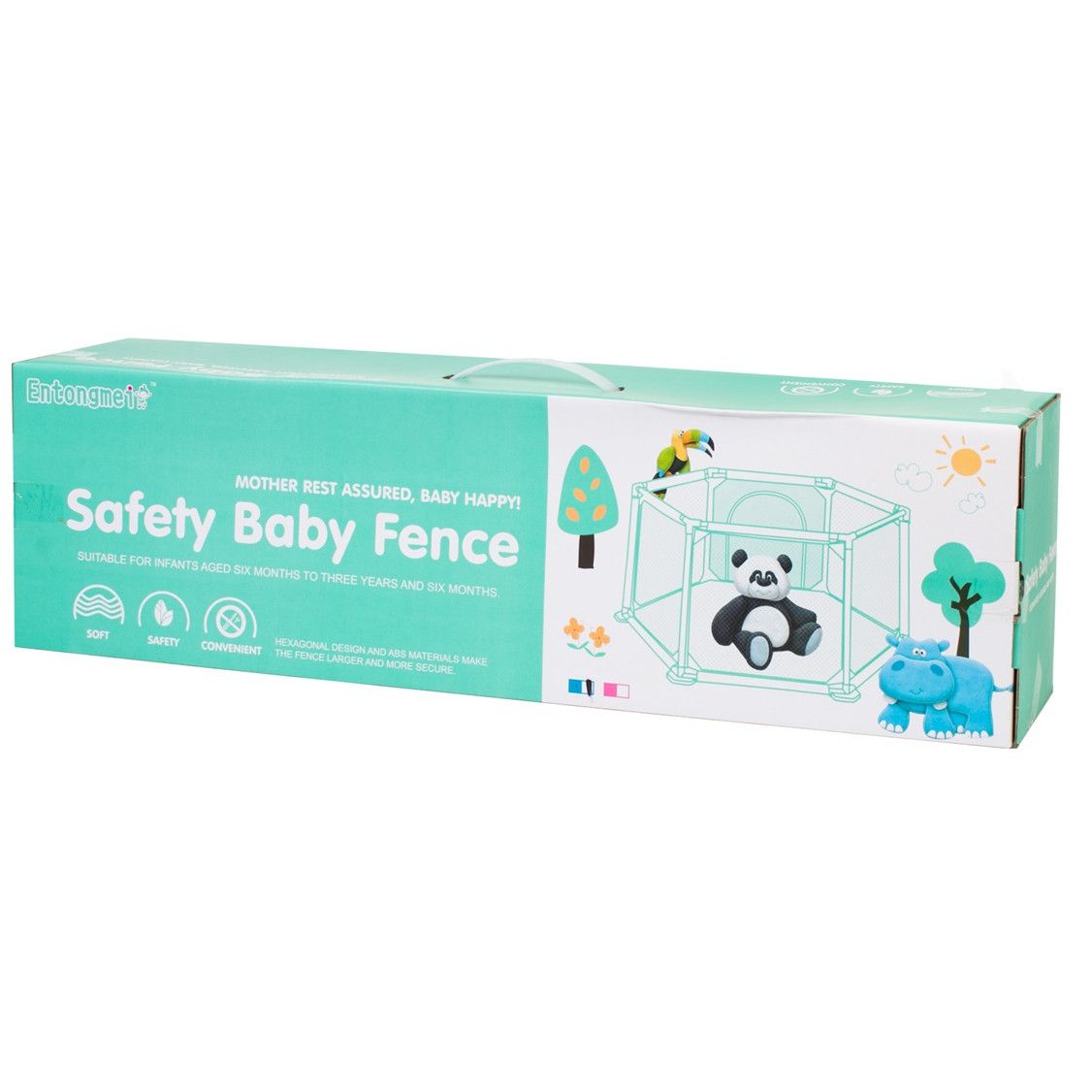 Tarc de joaca pentru copii idealSTORE, Blue Junior Ballroom, Dimensiuni 146 x 73 x 64 cm, Pliabil, Sporeste dezvoltarea psihomotrie la copii