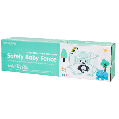 Tarc de joaca pentru copii idealSTORE, Blue Junior Ballroom, Dimensiuni 146 x 73 x 64 cm, Pliabil, Sporeste dezvoltarea psihomotrie la copii