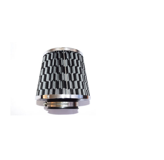 Filtru aer tuning carbon idealSTORE Lungime 15.5 cm, Diametru gaura racord 7.5 cm, Diametru total 15 cm