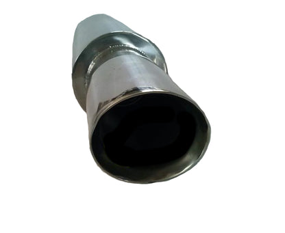 Toba INOX IdealSTORE, Lungime totala 50 cm, Latime 10 cm, Intrare 4,8 cm, Iesire 7,5 cm