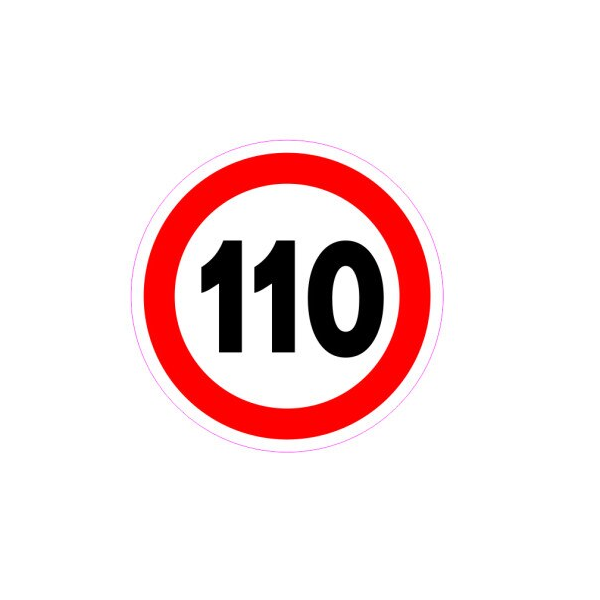 Abtibild IdealSTORE pentru limitare de viteza reflectorizant 110 Km/h