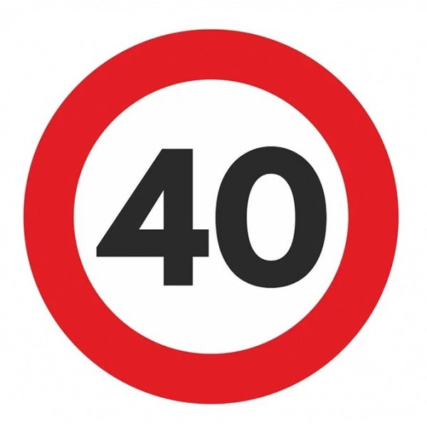 Abtibild IdealSTORE pentru limitare de viteza reflectorizant 40 Km/h