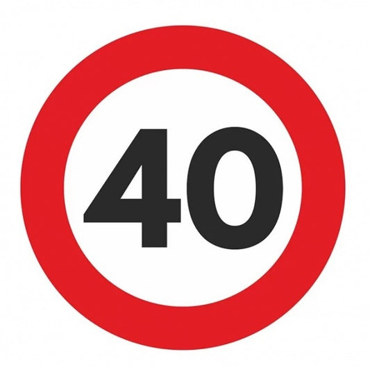 Abtibild IdealSTORE pentru limitare de viteza reflectorizant 40 Km/h