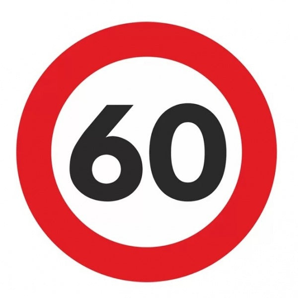 Abtibild IdealSTORE pentru limitare de viteza reflectorizant 60 Km/h