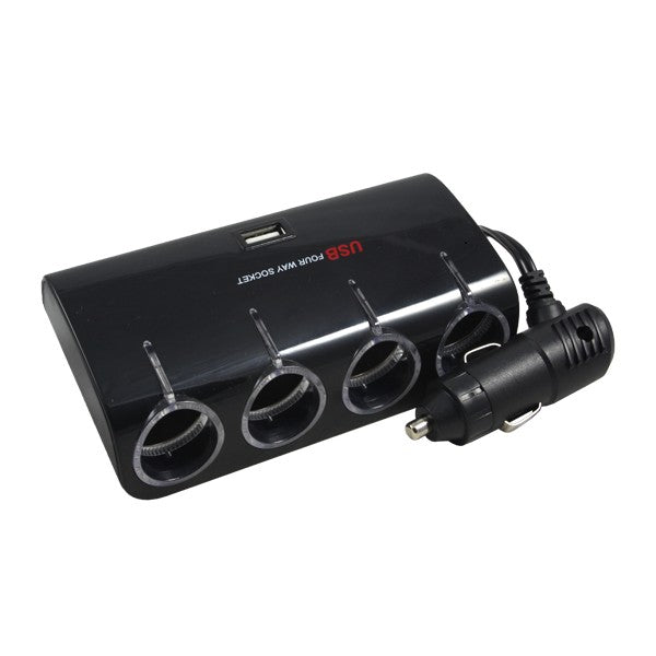 Prelungitor bricheta IdealSTORE, 4 cai cu fir si USB