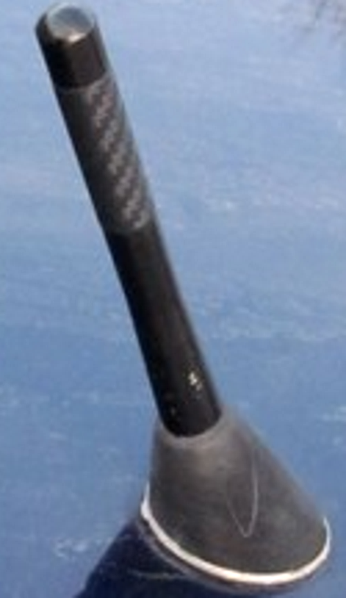 Antena IdealSTORE, imitatie carbon cu 2 adaptoare EVO, Lungime 12cm