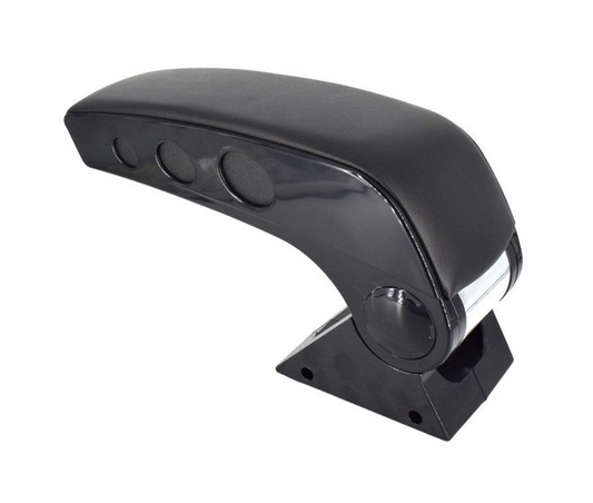 Cotiera Universala idealSTORE cu Baza Metalica Negru/Crom, Dimensiuni 33 X 11 cm, Material Premium, Calitate Superioara, Rezistenta la Socuri, Model Elegant, Piele Ecologica