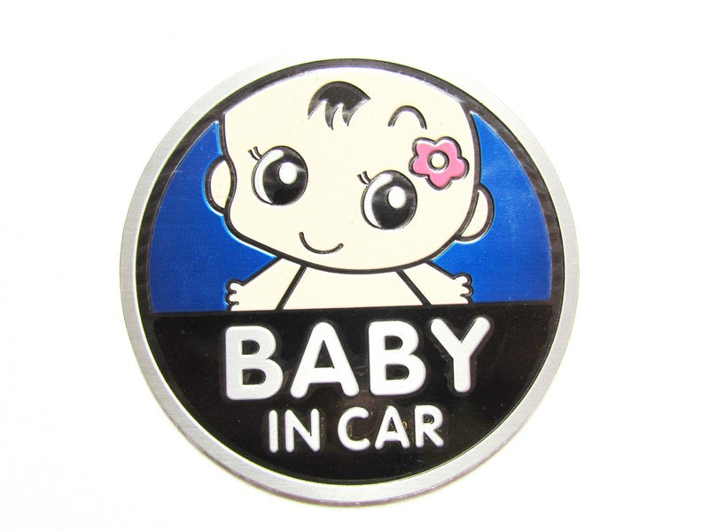 Abtibild IdealSTORE TS-122 'BABY IN CAR' fond albastru, 15cm