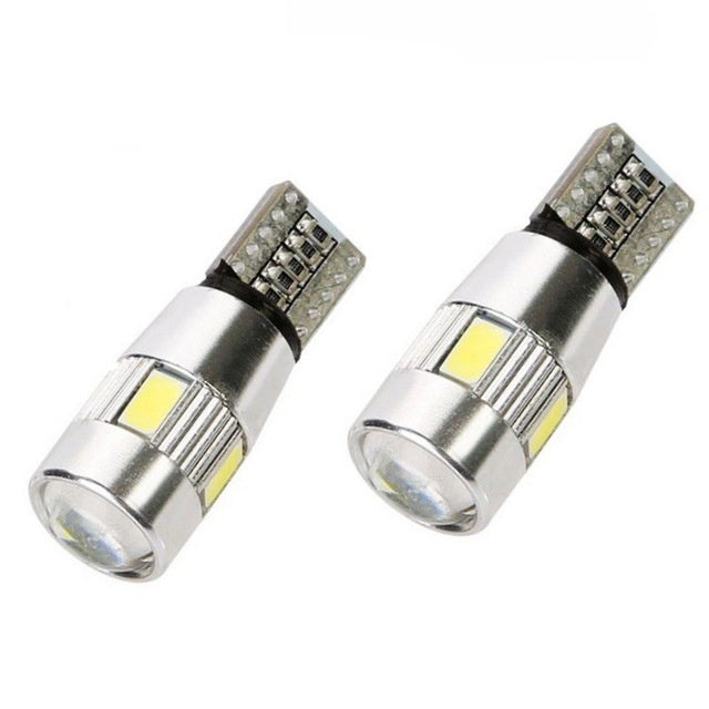 Set bec pozitie IdealSTORE, T10 canbus 6SMD - lupa in varf 5630 12V lumina alba
