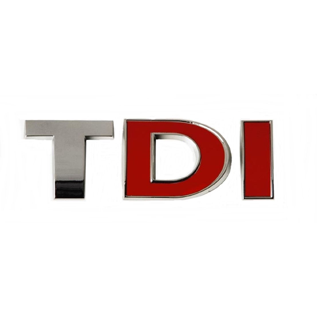 Emblema TDI cu doua litere Rosii IDL, Aspect CROMAT