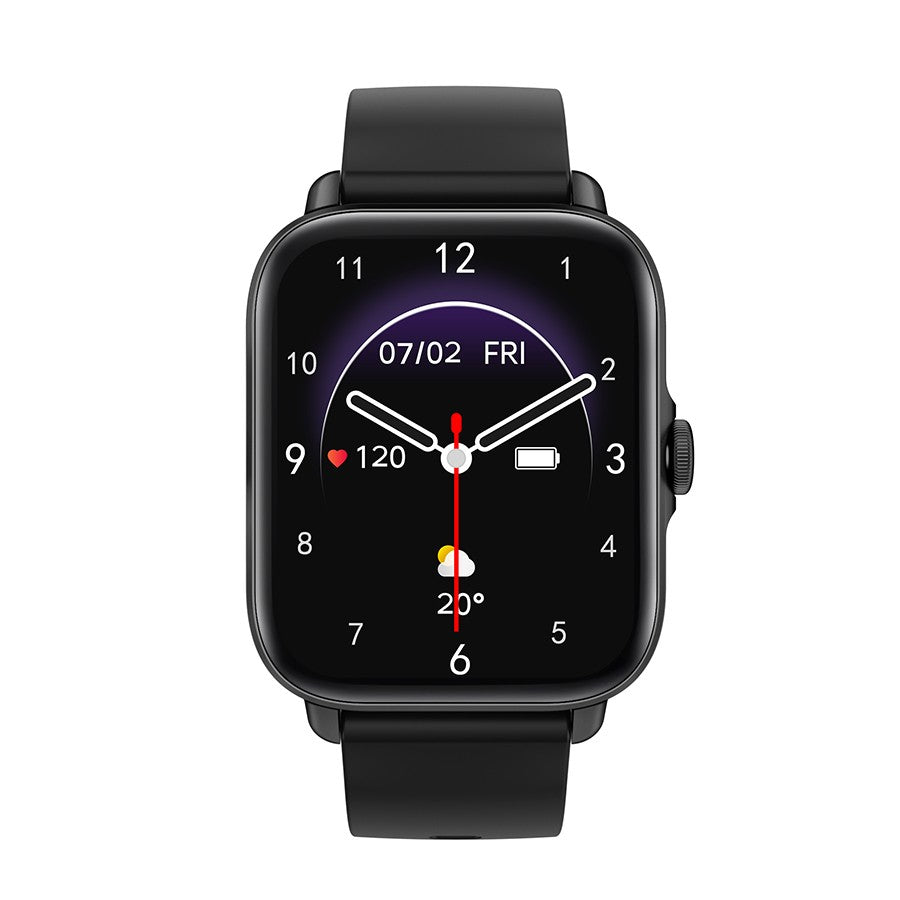 Smartwatch Techno BLACK IdealStore Full HD, Ecran de 1,7 Inch cu rezolutie 280x280, Monitorizare tensiune arteriala si frecventa cardiaca, Rezistent la apa IP67, Preluare apeluri Bluetooth, Mod multi-sport, Sistem de operare Android sau IOS