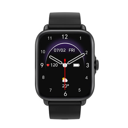 Smartwatch Techno BLACK IdealStore Full HD, Ecran de 1,7 Inch cu rezolutie 280x280, Monitorizare tensiune arteriala si frecventa cardiaca, Rezistent la apa IP67, Preluare apeluri Bluetooth, Mod multi-sport, Sistem de operare Android sau IOS
