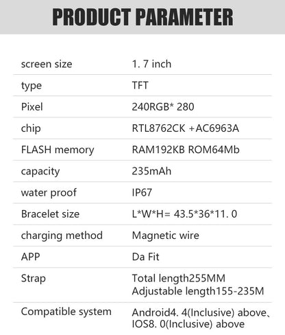 Smartwatch Techno BLACK IdealStore Full HD, Ecran de 1,7 Inch cu rezolutie 280x280, Monitorizare tensiune arteriala si frecventa cardiaca, Rezistent la apa IP67, Preluare apeluri Bluetooth, Mod multi-sport, Sistem de operare Android sau IOS