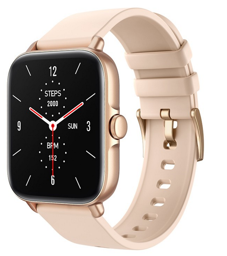 Smartwatch Techno GOLD IdealStore Full HD, Ecran de 1,7 Inch cu rezolutie 280x280, Monitorizare tensiune arteriala si frecventa cardiaca, Rezistent la apa IP67, Preluare apeluri Bluetooth, Mod multi-sport, Sistem de operare Android sau IOS