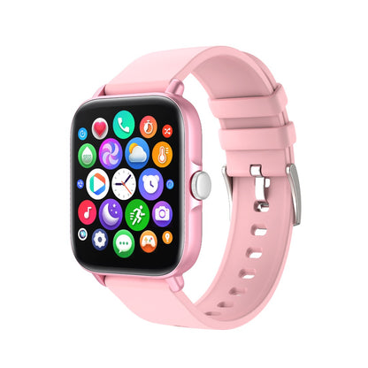 Smartwatch Techno PINK IdealStore Full HD, Ecran de 1,7 Inch cu rezolutie 280x280, Monitorizare tensiune arteriala si frecventa cardiaca, Rezistent la apa IP67, Preluare apeluri Bluetooth, Mod multi-sport, Sistem de operare Android sau IOS