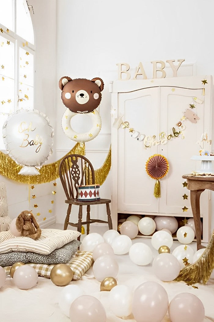 Balon 4D Teddy Bear IdealStore, Din folie in forma de ursulet, Mix de culori, Dimensiune 61 x 88 cm, Poate fi umflat atat cu Aer cat si cu Heliu, Ideal pentru o petrecere reusita