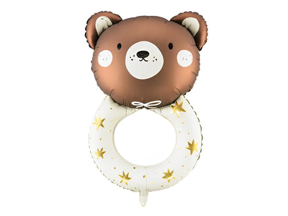 Balon 4D Teddy Bear IdealStore, Din folie in forma de ursulet, Mix de culori, Dimensiune 61 x 88 cm, Poate fi umflat atat cu Aer cat si cu Heliu, Ideal pentru o petrecere reusita