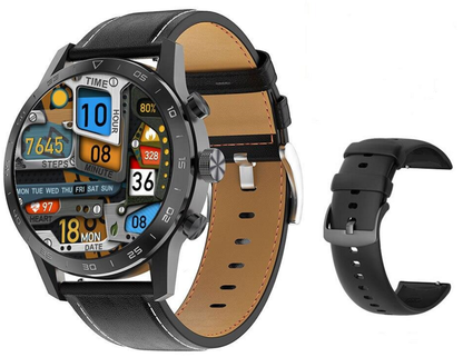 Ceas Smartwatch Teko idealStore, Ecran IPS HD 1.39 inch, Apel bluetooth 5.0, Difuzor, Microfon, Monitor Ritm Cardiac, EKG, Somn, IP68, Multi Sport, Notificari, Vibratii, Personalizare Ecran, Negru