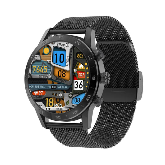 Ceas Smartwatch Teko idealStore, Ecran IPS HD 1.39 inch, Apel bluetooth 5.0, Difuzor, Microfon, Monitor Ritm Cardiac, EKG, Somn, IP68, Multi Sport, Notificari, Vibratii, Personalizare Ecran, Negru