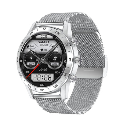 Ceas Smartwatch Teko idealStore, Ecran IPS HD 1.39 inch, Apel bluetooth 5.0, Difuzor, Microfon, Monitor Ritm Cardiac, EKG, Somn, IP68, Multi Sport, Notificari, Vibratii, Personalizare Ecran, Argintiu