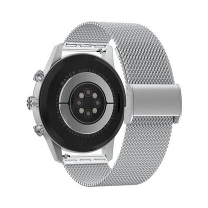 Ceas Smartwatch Teko idealStore, Ecran IPS HD 1.39 inch, Apel bluetooth 5.0, Difuzor, Microfon, Monitor Ritm Cardiac, EKG, Somn, IP68, Multi Sport, Notificari, Vibratii, Personalizare Ecran, Argintiu