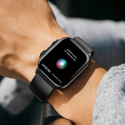 Smartwatch idealSTORE TESSLA 11 Pro, Ecran AMOLED, Apel Bluetooth cu Difuzor si Microfon, Monitor Somn si Sport, NFC, AI Voice, Monitorizare Sanatate, Aplicatii Bursiere, Prognoza Meteo, Notificari Facebook, Whatssapp, Instagram, culoare Negru