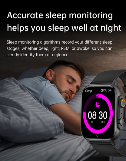 Smartwatch idealSTORE TESSLA 11 Pro, Ecran AMOLED, Apel Bluetooth cu Difuzor si Microfon, Monitor Somn si Sport, NFC, AI Voice, Monitorizare Sanatate, Aplicatii Bursiere, Prognoza Meteo, Notificari Facebook, Whatssapp, Instagram, culoare Orange