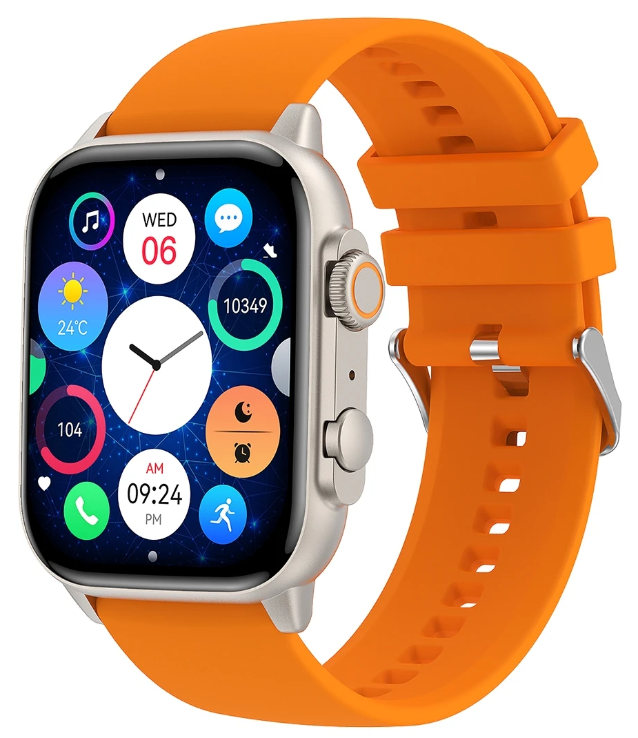 Smartwatch idealSTORE TESSLA 11 Pro, Ecran AMOLED, Apel Bluetooth cu Difuzor si Microfon, Monitor Somn si Sport, NFC, AI Voice, Monitorizare Sanatate, Aplicatii Bursiere, Prognoza Meteo, Notificari Facebook, Whatssapp, Instagram, culoare Orange
