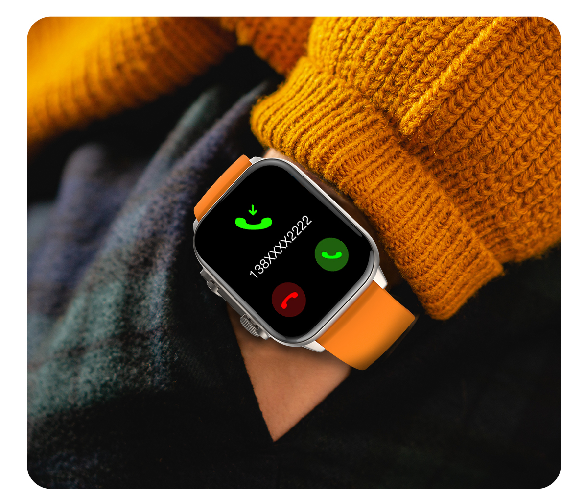 Smartwatch idealSTORE TESSLA 11 Pro, Ecran AMOLED, Apel Bluetooth cu Difuzor si Microfon, Monitor Somn si Sport, NFC, AI Voice, Monitorizare Sanatate, Aplicatii Bursiere, Prognoza Meteo, Notificari Facebook, Whatssapp, Instagram, culoare Orange