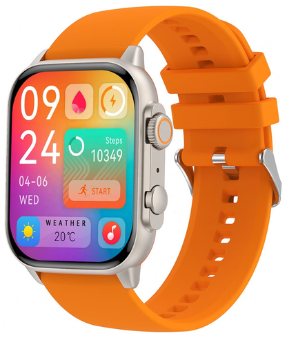 Smartwatch idealSTORE TESSLA 11 Pro, Ecran AMOLED, Apel Bluetooth cu Difuzor si Microfon, Monitor Somn si Sport, NFC, AI Voice, Monitorizare Sanatate, Aplicatii Bursiere, Prognoza Meteo, Notificari Facebook, Whatssapp, Instagram, culoare Orange