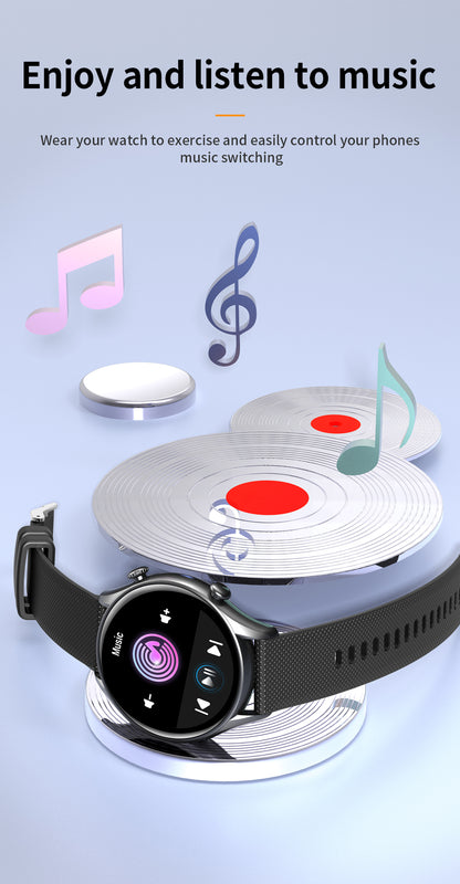 Ceas SmartWatch Tirana Fashion idealSTORE, Ecran IPS Full Touch Display, Bluetooth, Monitorizare Ritm Cardiac, Tensiunii Arteriale, Saturatia Sangelui, Somn, Vreme, Multi-Sport, Notificari Apeluri, SMS, Social Media, IP67, Long Battery, Black Edition